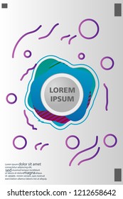 Abstract background cover design art, with a circle in the middle for text .color gradient shapes composition. Eps10. fluid vector. 