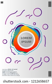 Abstract background cover design art, with a circle in the middle for text .color gradient shapes composition. Eps10. fluid vector. 