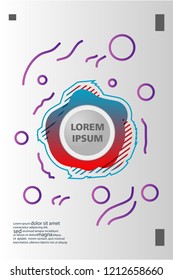Abstract background cover design art, with a circle in the middle for text .color gradient shapes composition. Eps10. fluid vector. 