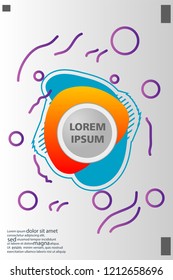 Abstract background cover design art, with a circle in the middle for text .color gradient shapes composition. Eps10. fluid vector. 