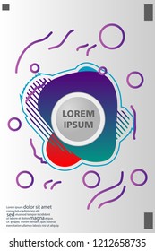 Abstract background cover design art, with a circle in the middle for text .color gradient shapes composition. Eps10. fluid vector. 