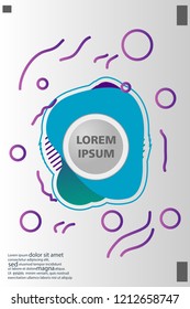 Abstract background cover design art, with a circle in the middle for text .color gradient shapes composition. Eps10. fluid vector. 
