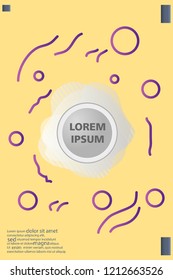 Abstract background cover design art, with a circle in the middle for text .color gradient shapes composition. Eps10. fluid vector. 