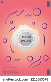 Abstract background cover design art, with a circle in the middle for text .color gradient shapes composition. Eps10. fluid vector. 