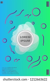 Abstract background cover design art, with a circle in the middle for text .color gradient shapes composition. Eps10. fluid vector. 