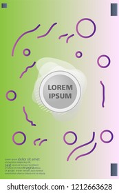 Abstract background cover design art, with a circle in the middle for text .color gradient shapes composition. Eps10. fluid vector. 