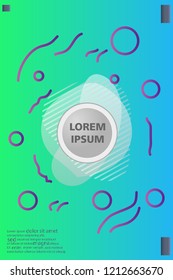 Abstract background cover design art, with a circle in the middle for text .color gradient shapes composition. Eps10. fluid vector. 