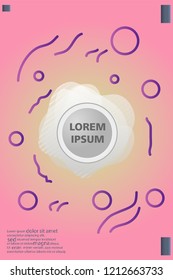 Abstract background cover design art, with a circle in the middle for text .color gradient shapes composition. Eps10. fluid vector. 