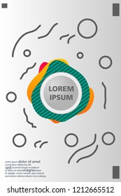 Abstract background cover design art, with a circle in the middle for text .color gradient shapes composition. Eps10. fluid vector. 