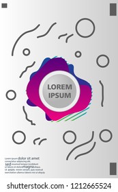 Abstract background cover design art, with a circle in the middle for text .color gradient shapes composition. Eps10. fluid vector. 