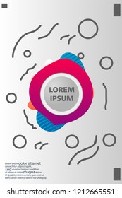 Abstract background cover design art, with a circle in the middle for text .color gradient shapes composition. Eps10. fluid vector. 