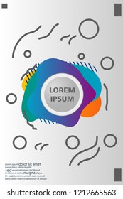 Abstract background cover design art, with a circle in the middle for text .color gradient shapes composition. Eps10. fluid vector. 