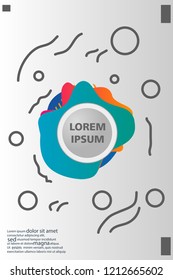 Abstract background cover design art, with a circle in the middle for text .color gradient shapes composition. Eps10. fluid vector. 