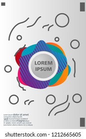 Abstract background cover design art, with a circle in the middle for text .color gradient shapes composition. Eps10. fluid vector. 