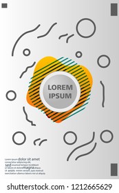Abstract background cover design art, with a circle in the middle for text .color gradient shapes composition. Eps10. fluid vector. 