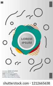 Abstract background cover design art, with a circle in the middle for text .color gradient shapes composition. Eps10. fluid vector. 
