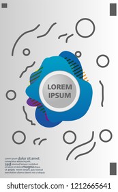 Abstract background cover design art, with a circle in the middle for text .color gradient shapes composition. Eps10. fluid vector. 