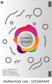 Abstract background cover design art, with a circle in the middle for text .color gradient shapes composition. Eps10. fluid vector. 