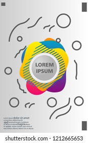 Abstract background cover design art, with a circle in the middle for text .color gradient shapes composition. Eps10. fluid vector. 