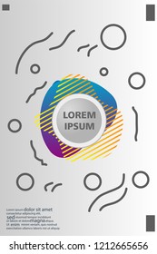 Abstract background cover design art, with a circle in the middle for text .color gradient shapes composition. Eps10. fluid vector. 