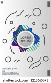 Abstract background cover design art, with a circle in the middle for text .color gradient shapes composition. Eps10. fluid vector. 