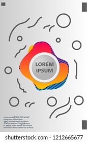 Abstract background cover design art, with a circle in the middle for text .color gradient shapes composition. Eps10. fluid vector. 