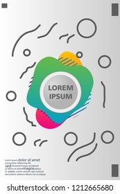 Abstract background cover design art, with a circle in the middle for text .color gradient shapes composition. Eps10. fluid vector. 