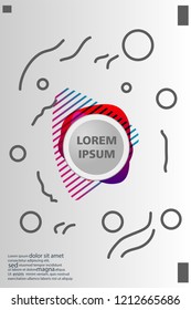Abstract background cover design art, with a circle in the middle for text .color gradient shapes composition. Eps10. fluid vector. 