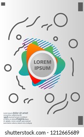 Abstract background cover design art, with a circle in the middle for text .color gradient shapes composition. Eps10. fluid vector. 