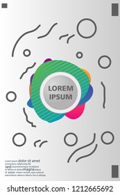 Abstract background cover design art, with a circle in the middle for text .color gradient shapes composition. Eps10. fluid vector. 