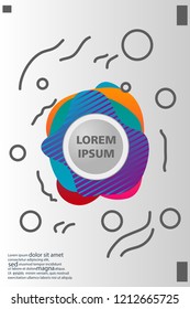 Abstract background cover design art, with a circle in the middle for text .color gradient shapes composition. Eps10. fluid vector. 