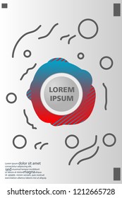 Abstract background cover design art, with a circle in the middle for text .color gradient shapes composition. Eps10. fluid vector. 