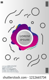 Abstract background cover design art, with a circle in the middle for text .color gradient shapes composition. Eps10. fluid vector. 