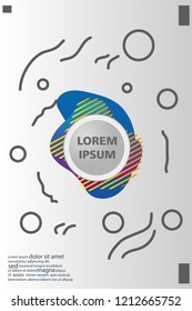 Abstract background cover design art, with a circle in the middle for text .color gradient shapes composition. Eps10. fluid vector. 