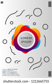 Abstract background cover design art, with a circle in the middle for text .color gradient shapes composition. Eps10. fluid vector. 
