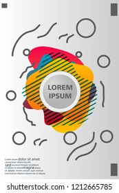 Abstract background cover design art, with a circle in the middle for text .color gradient shapes composition. Eps10. fluid vector. 