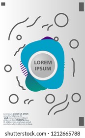 Abstract background cover design art, with a circle in the middle for text .color gradient shapes composition. Eps10. fluid vector. 