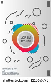 Abstract background cover design art, with a circle in the middle for text .color gradient shapes composition. Eps10. fluid vector. 