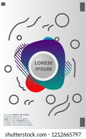 Abstract background cover design art, with a circle in the middle for text .color gradient shapes composition. Eps10. fluid vector. 