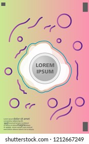 Abstract background cover design art, with a circle in the middle for text .color gradient shapes composition. Eps10. fluid vector. 