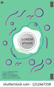 Abstract background cover design art, with a circle in the middle for text .color gradient shapes composition. Eps10. fluid vector. 