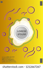 Abstract background cover design art, with a circle in the middle for text .color gradient shapes composition. Eps10. fluid vector. 