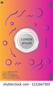 Abstract background cover design art, with a circle in the middle for text .color gradient shapes composition. Eps10. fluid vector. 