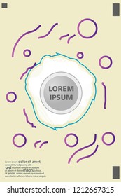 Abstract background cover design art, with a circle in the middle for text .color gradient shapes composition. Eps10. fluid vector. 
