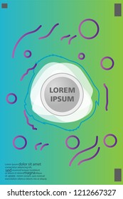 Abstract background cover design art, with a circle in the middle for text .color gradient shapes composition. Eps10. fluid vector. 