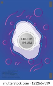 Abstract background cover design art, with a circle in the middle for text .color gradient shapes composition. Eps10. fluid vector. 
