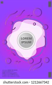 Abstract background cover design art, with a circle in the middle for text .color gradient shapes composition. Eps10. fluid vector. 