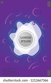 Abstract background cover design art, with a circle in the middle for text .color gradient shapes composition. Eps10. fluid vector. 