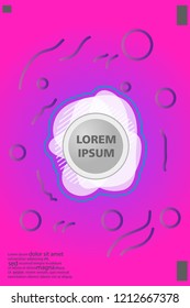 Abstract background cover design art, with a circle in the middle for text .color gradient shapes composition. Eps10. fluid vector. 