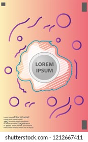 Abstract background cover design art, with a circle in the middle for text .color gradient shapes composition. Eps10. fluid vector. 
